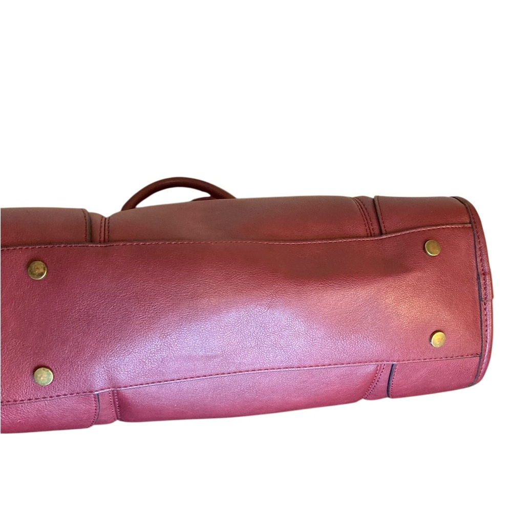 FRYE & Co VINTG BURGANDY Leather Handbag - Picture 3 of 10